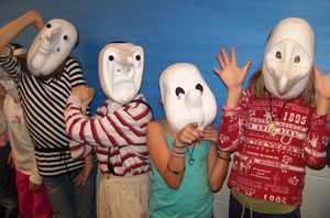 Mask and circus workshops for young adults